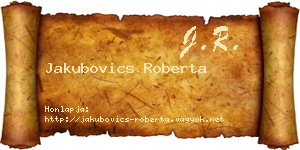 Jakubovics Roberta névjegykártya